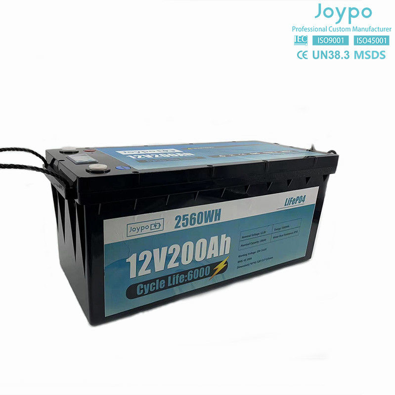 باتری لیتیوم ظرفیت بزرگ RV 12V 200Ah بسته باتری چرخه عمیق برای کامپر تریلر