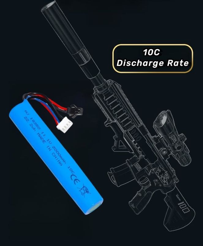 3S 11.1V 2000mAh باتری لیتیوم یون برای آب برق ژل توپ Blaster اسباب بازی اسلحه