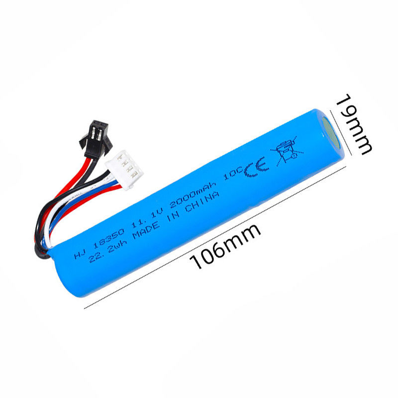 باتری لیتیوم یون با ظرفیت بالا برای تفنگ ایر سافت باتری تفنگ توپ 11.1V 2000mah